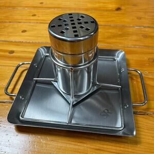 Steven Raichlen Stainless Steel Barbecue Beer Can Chicken Roaster Rack Tray BBQ